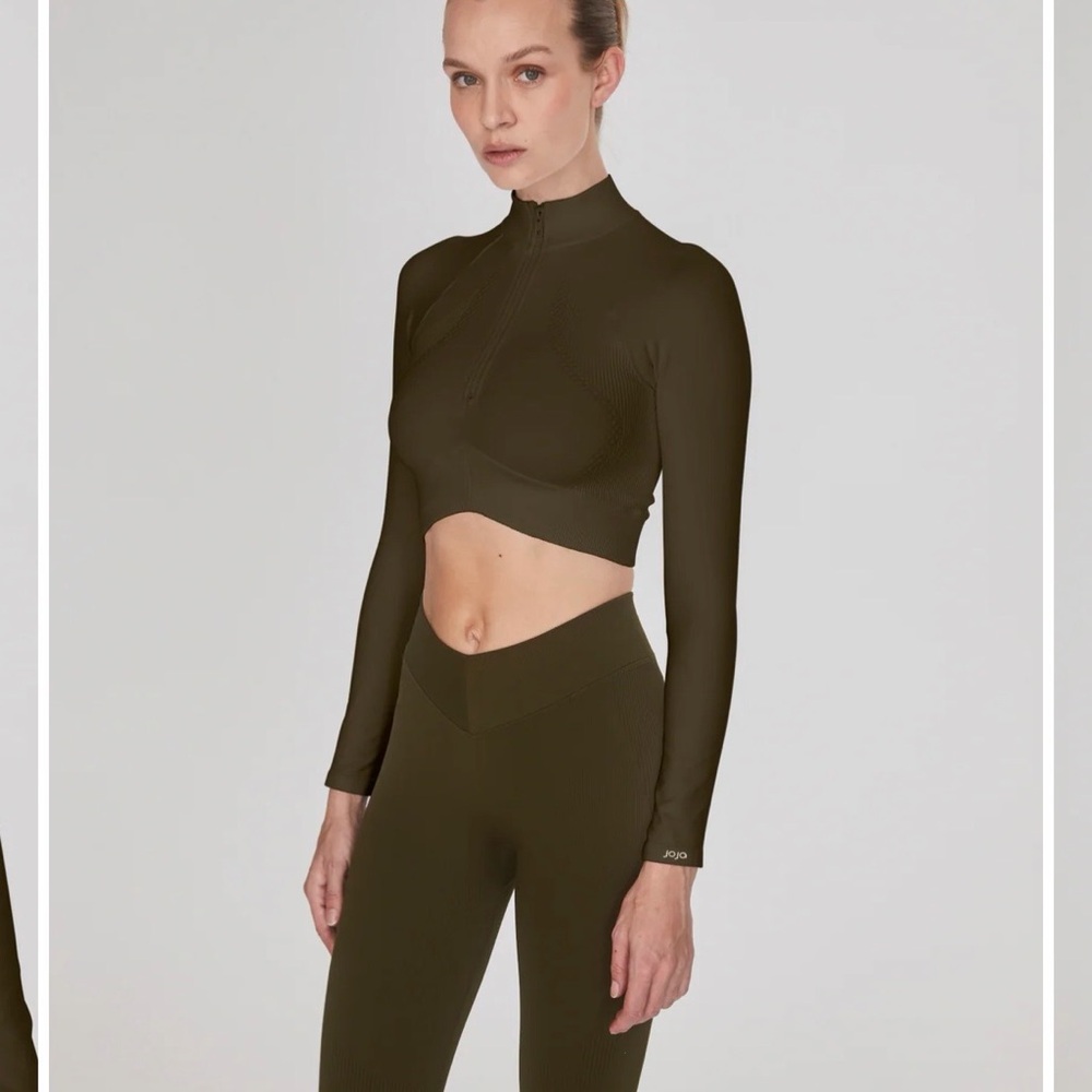 NWT Joja Exhale long sleeve top army green